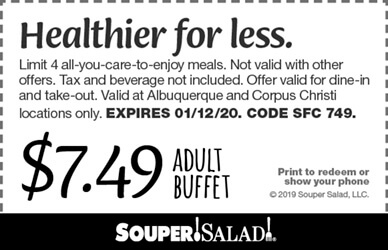 Souper salad boise coupon